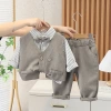A stylish three-piece set for boys in autumn, cool autumn clothes for babies, and a one-year-old baby's spring and autumn outfit Application Scenario